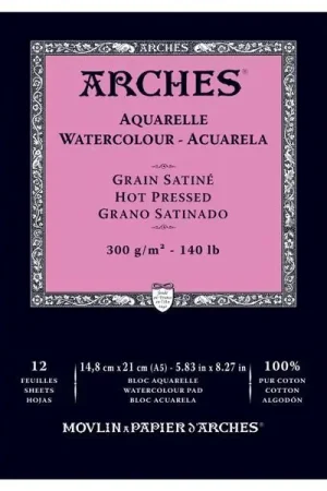 Betaalbaar Arches hot pressed A5 300gr 1-zijde lijm