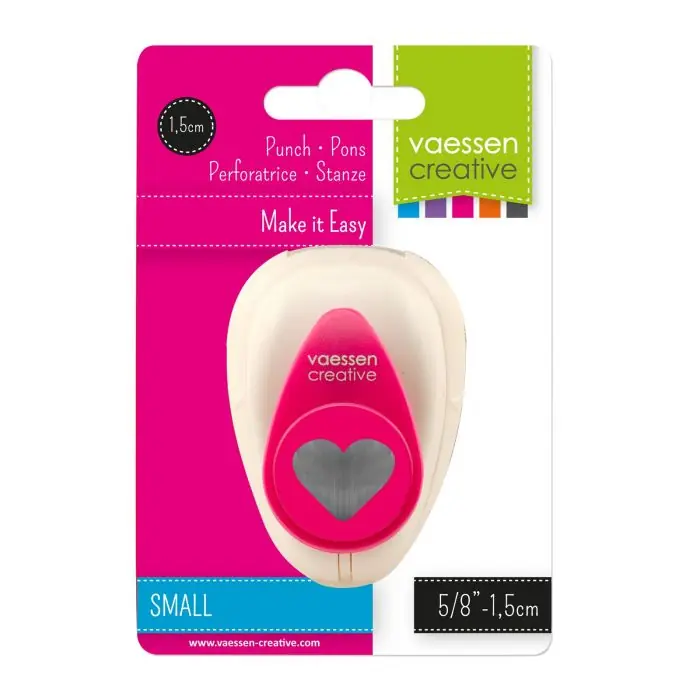 Hoge Kwaliteit Vaessen Creative Small pons – hartje 1.5cm