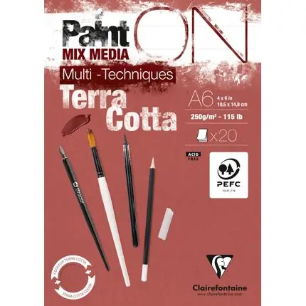 Clairefontaine Paint on – Terra cotta A6 250gr Bestseller