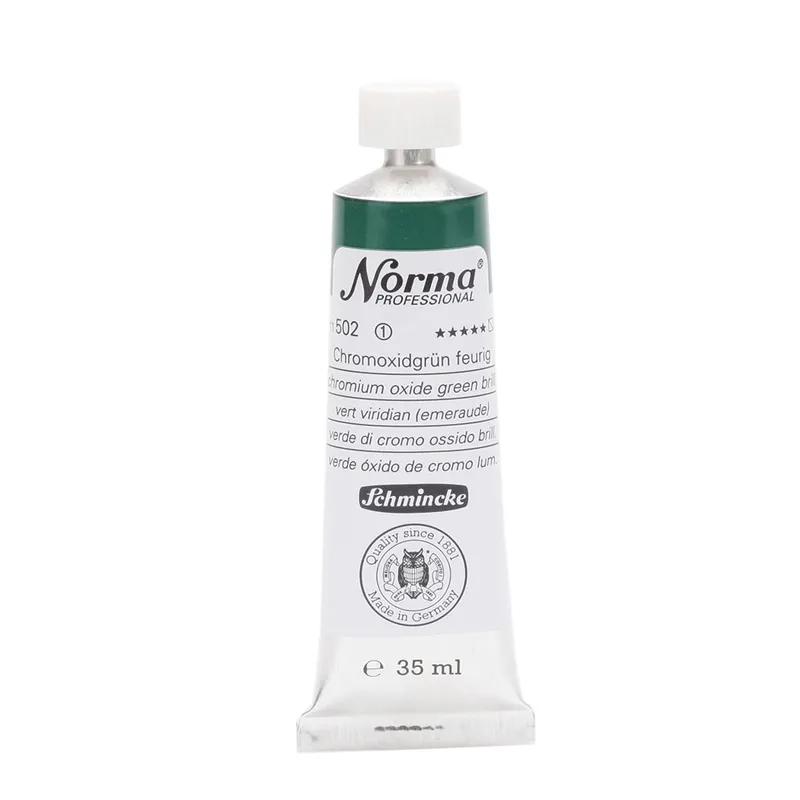 Favoriet Schmincke Norma olieverf 35ml – 502 chromium oxide green brilliant