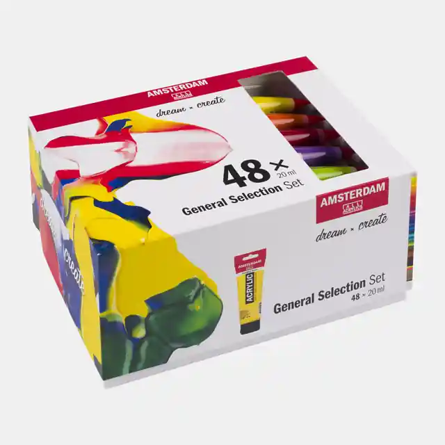 Nieuw Amsterdam standaard acrylverf – set 48 x 20ml general