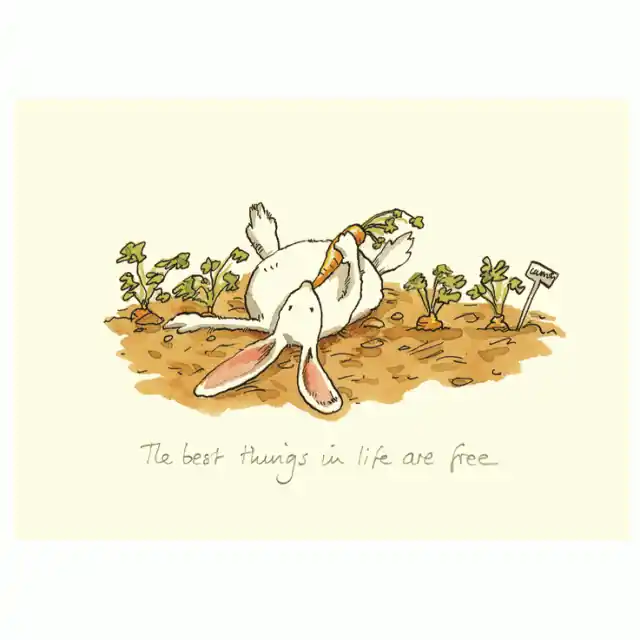 Wenskaart – The best things in life are free, Anita Jeram Lage Kosten