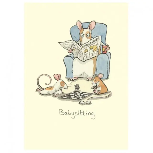 Weekendaanbieding Wenskaart – Babysitting, Anita Jeram