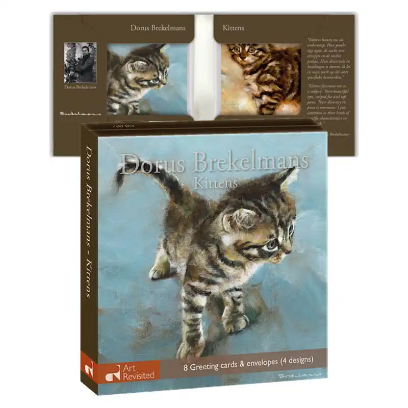 Koop Online Wenskaartenset 8 kaarten – Dorus Brekelmans Kittens CS 027