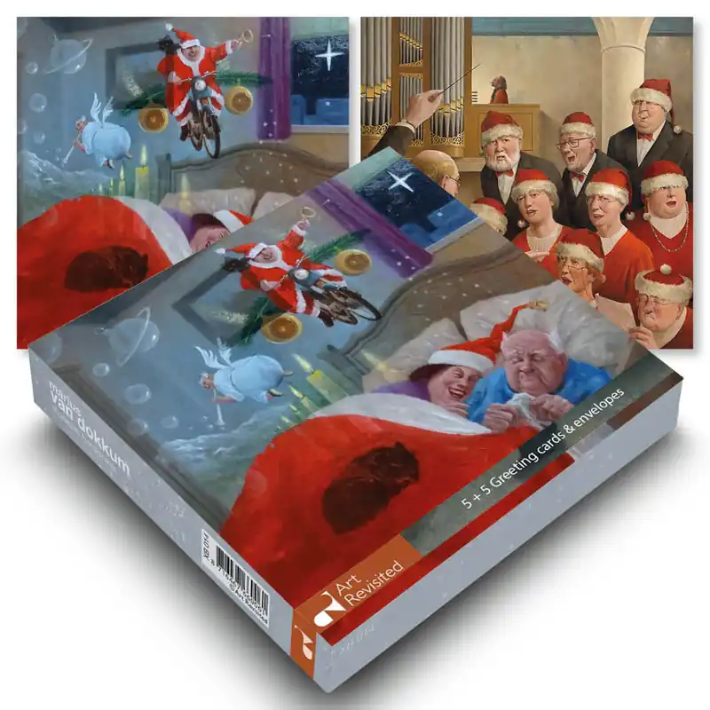 Express Levering Wenskaartenset Marius van Dokkum kerstkaart set 7