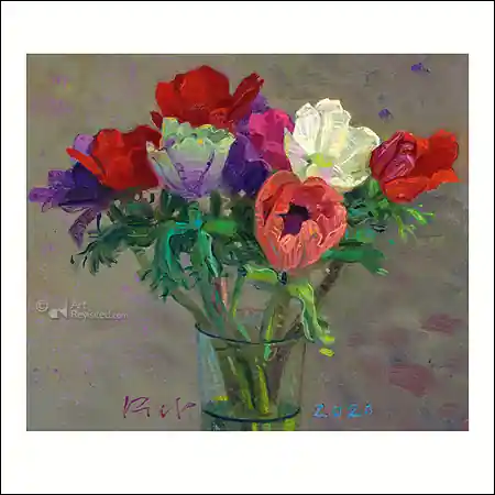 Wenskaart Piet Sebens – Anemonen – 10 x 10 Flitsaanbieding