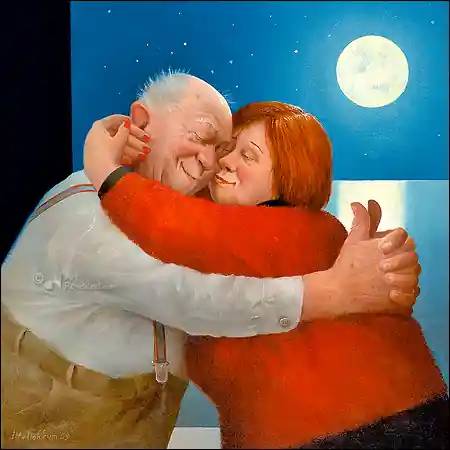 Betaalbaar Wenskaart Marius van Dokkum – Volle liefde – 15 x 15