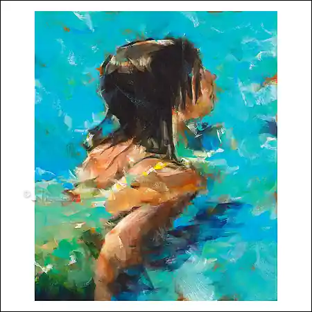 Wenskaart Dorus Brekelmans – In het water – 15 x 15 Speciale Aanbieding