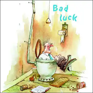 Aanbieding Wenskaart blic Marius van Dokkum – Bad Luck – 12 x 12