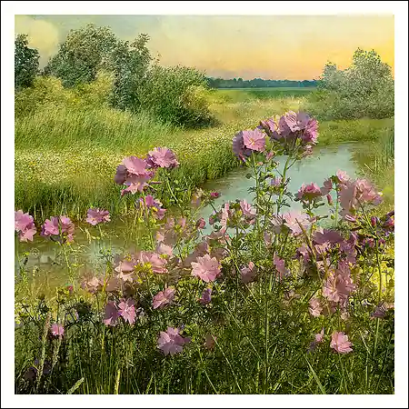 Voordeelprijs Wenskaart Saskia Boelsums – Landscape flowers #02 – 15 x 15