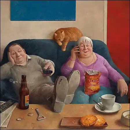 Nu Kopen Wenskaart Marius van Dokkum – familie aan de lijn – 10×10