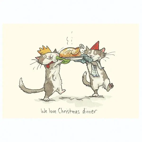 Populair Wenskaart – We love Christmas diner, Anita Jeram