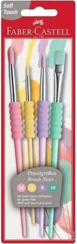 Meest Verkocht Faber-Castell Penselenset 4 verschillende breedtes pastel