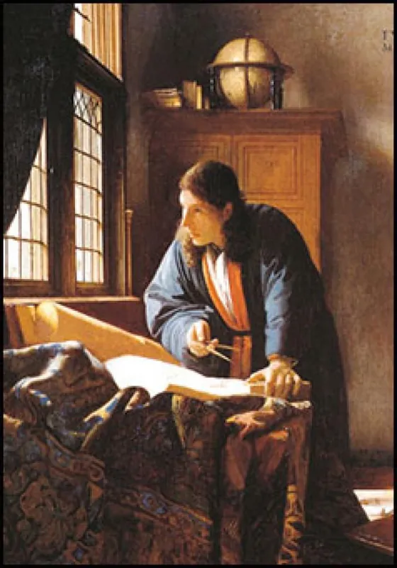 Veilige Betaling Ansichtkaart PC1059 – De geograaf, 1669, Johannes Vermeer
