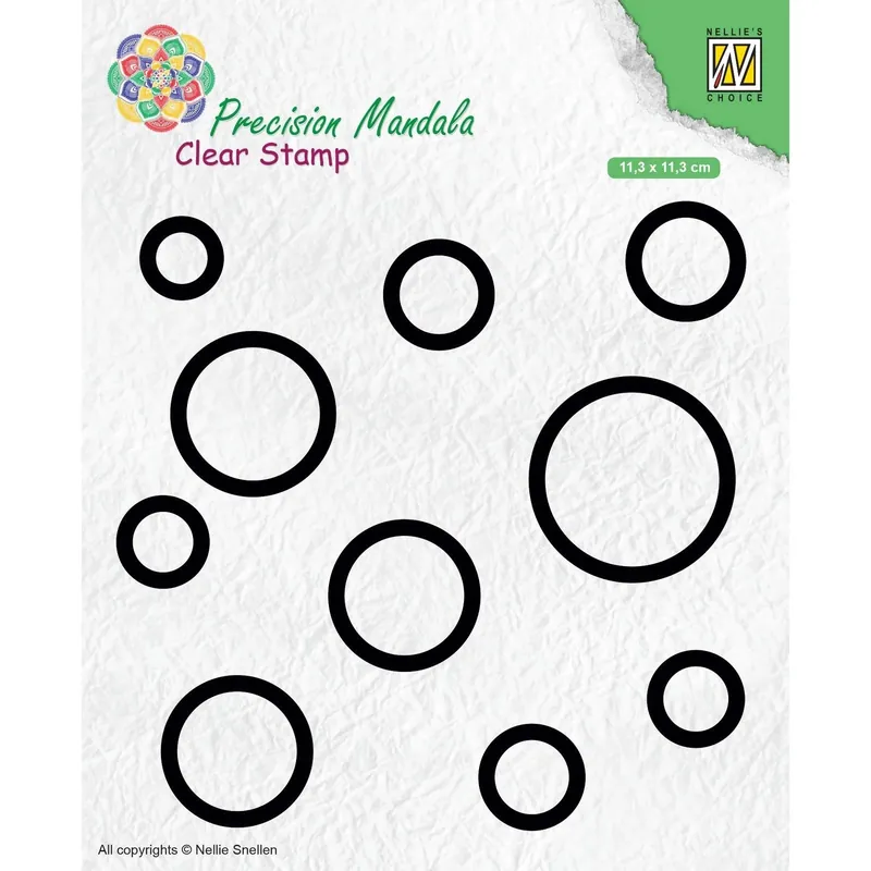 Koopje Nellie's choice clearstamp – Precision Mandala Clear Stamps Circles
