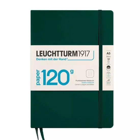 Leuchtturm1917 medium – dotted – forest green A5 120 grams Gratis Verzending