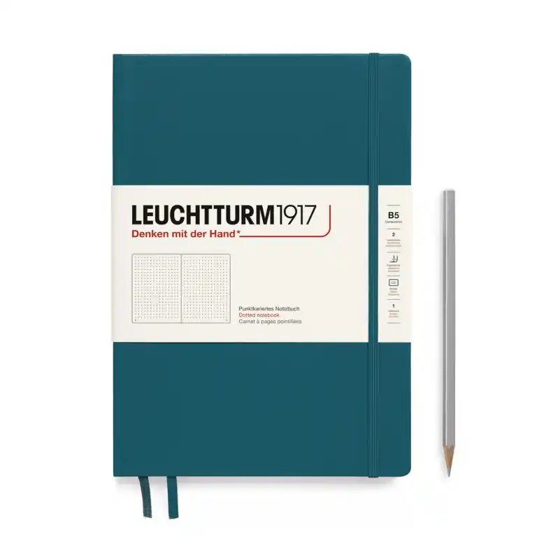 Favoriet Leuchtturm1917 B5 hardcover – dotted – pacific