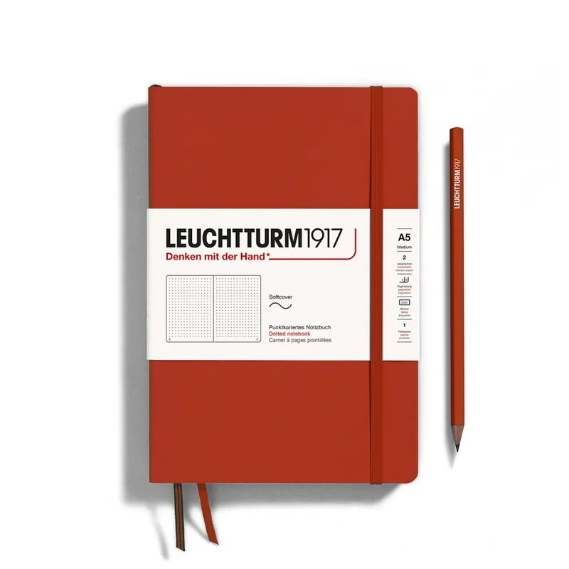 Leuchtturm1917 medium softcover – dotted – fox red Alleen Vandaag