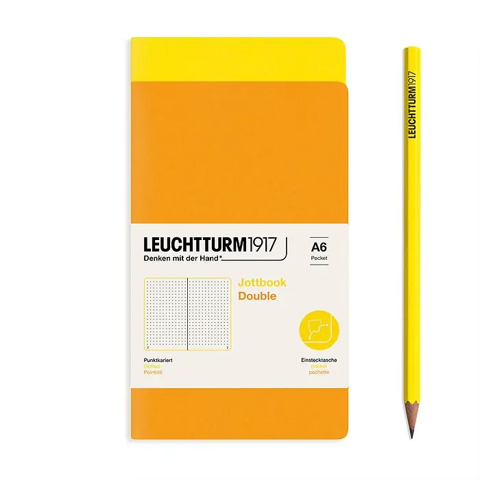 Leuchtturm1917 jottbook pocket – dotted – yellow/rising sun Beperkt Aanbod
