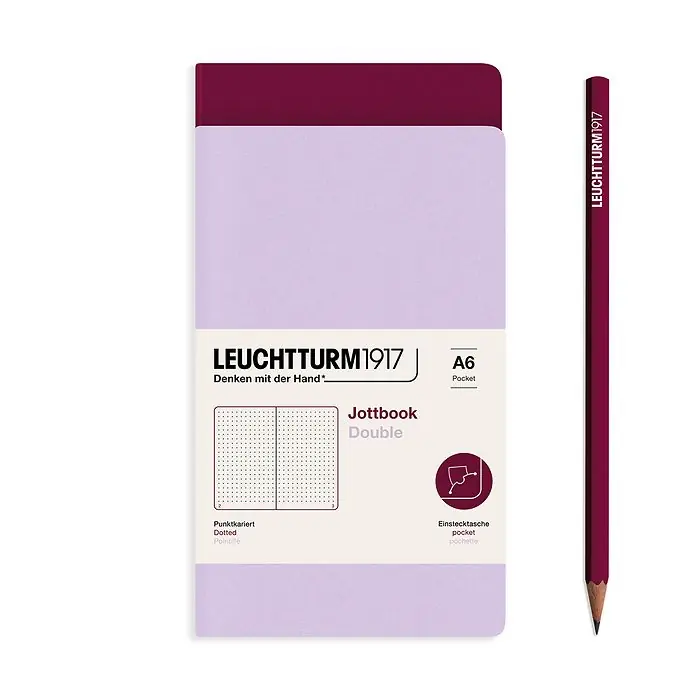 Leuchtturm1917 jottbook pocket – dotted – lilac/port Meest Verkocht