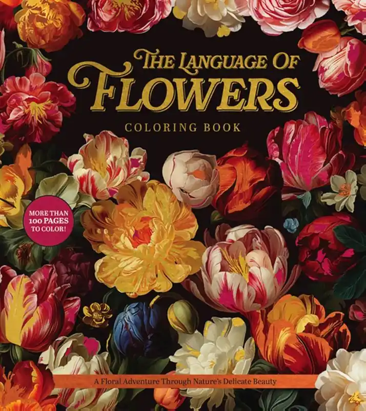 Op = Op The language of flowers coloring book
