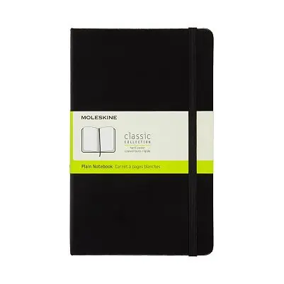 Moleskine Notebook Large Plain Hard Cover Black Alleen Vandaag