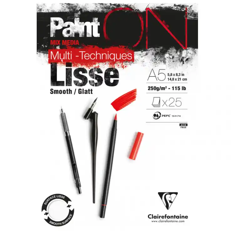 Clairefontaine Paint on – Lisse A5 250gr Nieuw