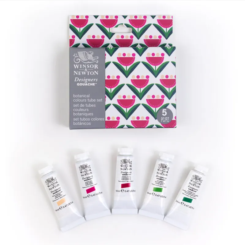Winsor & Newton designers gouache – botanical set 5x14ml Op = Op