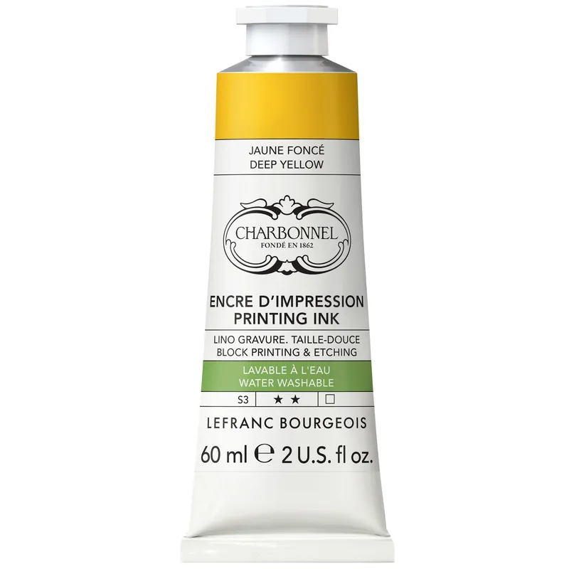 Snelle Levering L&F Charbonnel blockprinting inkt 60ml S3 – 491 deep yellow