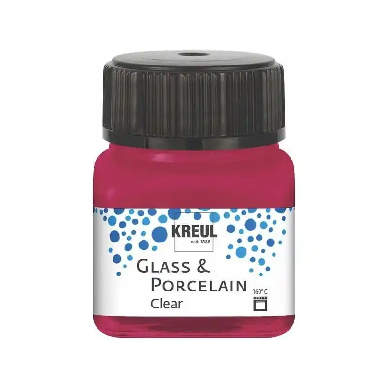 Beperkte Voorraad Kreul Glass & Porcelain clear – 16293 wine red