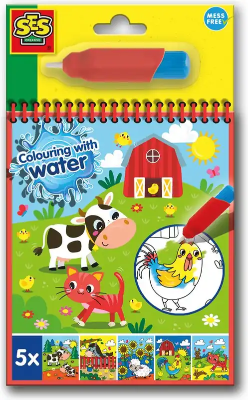 SES kleuren met water kleurboek – boerderij Speciale Aanbieding