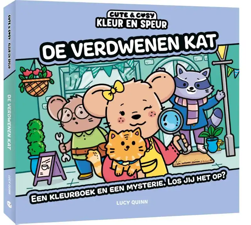 Cute & cosy – kleur en speur: De verdwenen kat Direct Verzonden