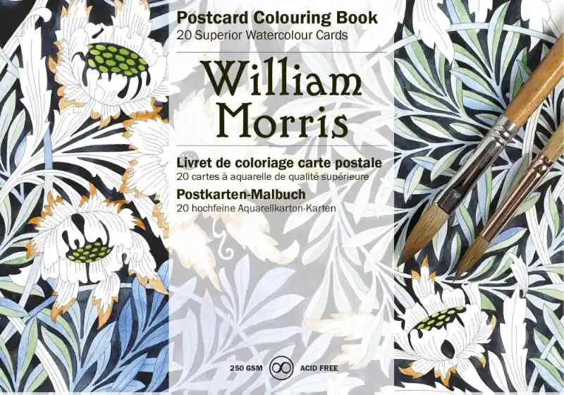 Postcard colouring book – William Morris Finale Uitverkoop