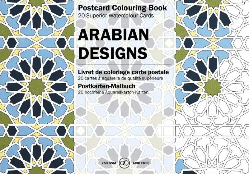Dagaanbieding Postcard colouring book – Arabian designs