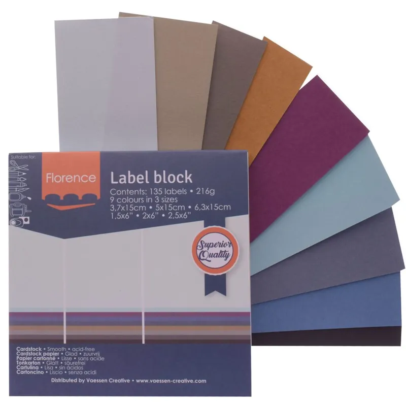 Gratis Retour Vaessen Creative Florence label block – neutrals