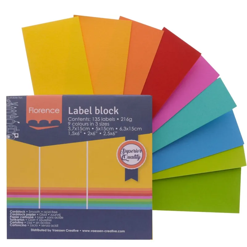 Flitsaanbieding Vaessen Creative Florence label block – brights