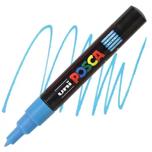 Speciale Aanbieding Posca acrylmarker – PC-1MC 0.7mm – 8 licht blauw