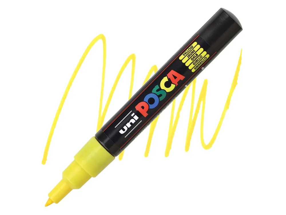 Nieuw Posca acrylmarker – PC-1MC 0.7mm – 2 geel