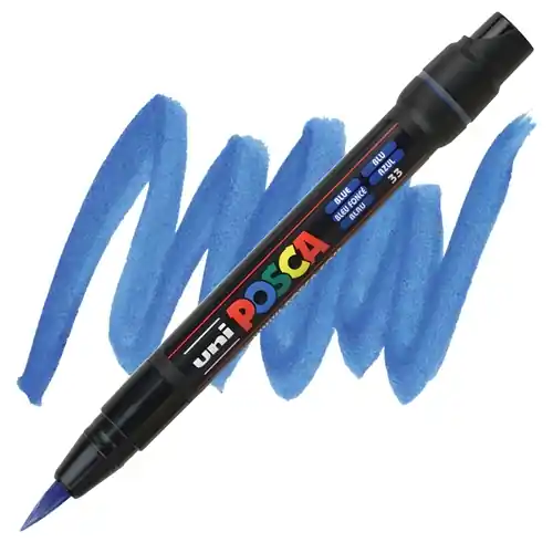 Posca acrylmarker – PCF-350 brush – 33 donkerblauw Direct Beschikbaar