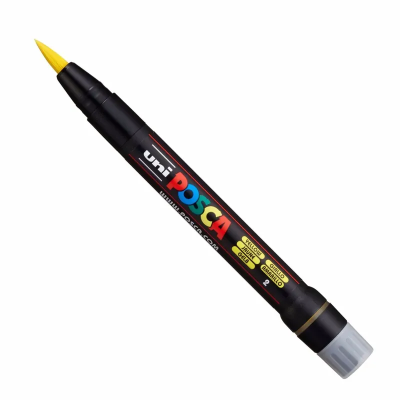 Must-Have Posca acrylmarker – PCF-350 brush – 2 geel