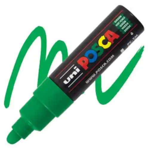 Beste Prijs Posca acrylmarker – PC-7M 4.5-5.5mm – 6 donker groen