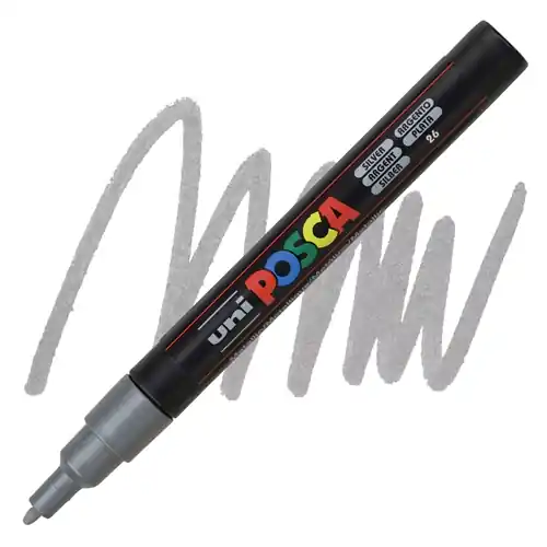 Weekendaanbieding Posca acrylmarker – PC-3M 0.9-1.3mm – 26 zilver