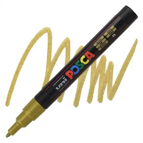 Posca acrylmarker – PC-3M 0.9-1.3mm – 25 goud Shop Nu