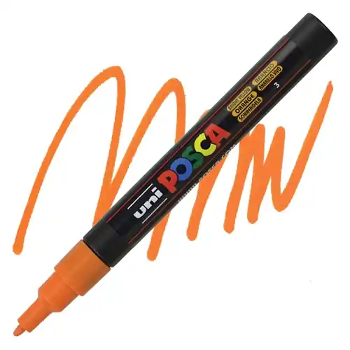 Finale Uitverkoop Posca acrylmarker – PC-3M 0.9-1.3mm – 3 oranje