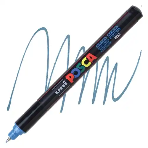 Posca acrylmarker – PC-1MR 0.7mm – 33 metallic blauw Direct Verzonden