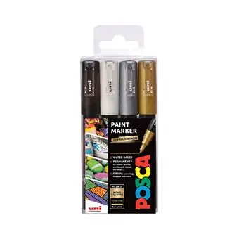 Betrouwbaar Posca acrylmarker – set 4 PC-1MC