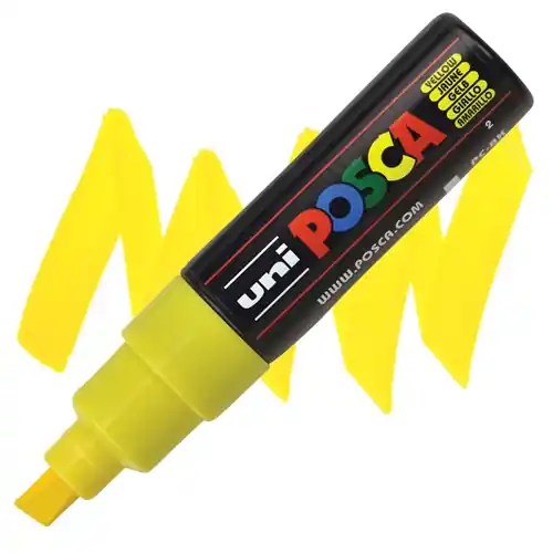 Beperkte Voorraad Posca acrylmarker – PC-8K 8mm – 2 geel
