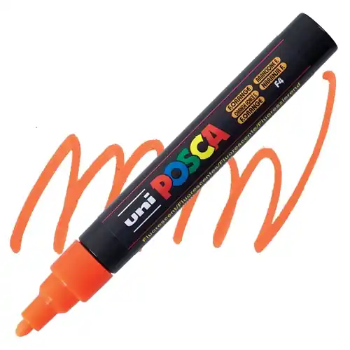Posca acrylmarker – PC-5M 1.8-2.5mm – 4 fluo oranje Direct Beschikbaar