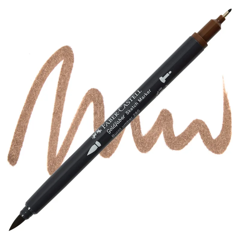 Tijdelijk Beschikbaar Faber-Castell goldfaber sketch dualmarker – 280 burnt umber