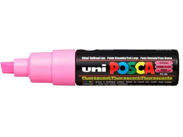 Posca acrylmarker – PC-8K 8mm – 13 fluo roze Gratis Verzending